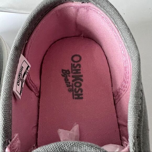Oshkosh B’gosh Maeve Light Gray Unicorn Slip On Shoes - Picture 5 of 8